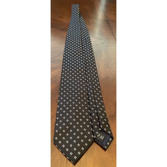 Michael Michael Kors Black Gray 100% Silk Men’s Neck Tie Made In China - Picture 3 of 9